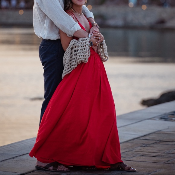 CULT GAIA Dua red linen maxi dress - Picture 5 of 9